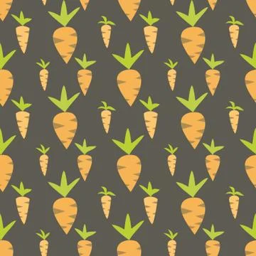 Easter carrots seamless texture Illustrazione stock