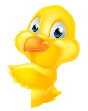 Easter Cartoon Chick Sign Stock Illustration