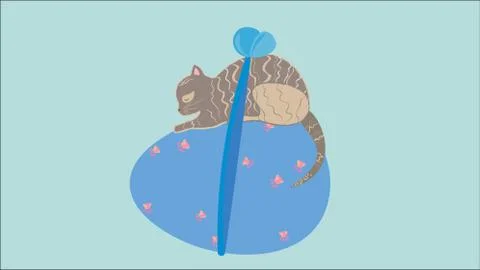 Easter cat Stock Illustration