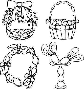 Easter, celebrate, easter, happy ,easter, easter ,eggs, easter, dyes, easter Stock Illustration