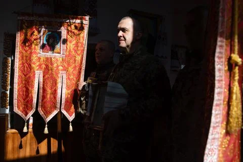 Easter celebration during the war in Ukraine Stock Photos