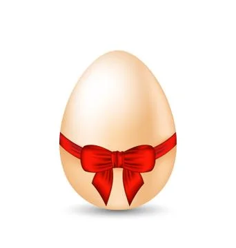 Easter celebration egg wrapping red bow Stock Illustration