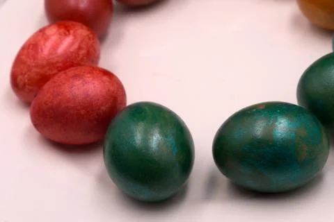 Easter for centuries painted eggs, which are a symbol of the birth of life. A Stock Photos