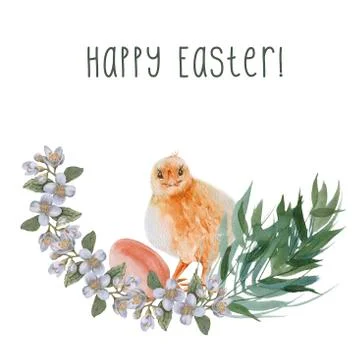 Easter characters. Isolated on a white background. Stock Illustration
