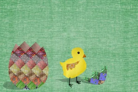 Easter chick and egg Illustrazione stock