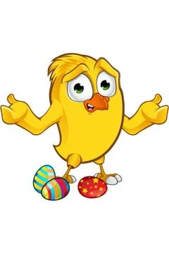 Easter Chick Character Illustrazione stock