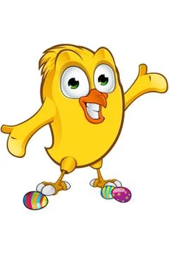 Easter Chick Character Illustrazione stock