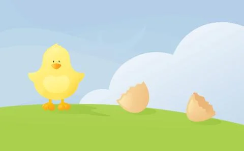 Easter chick Stock Illustration