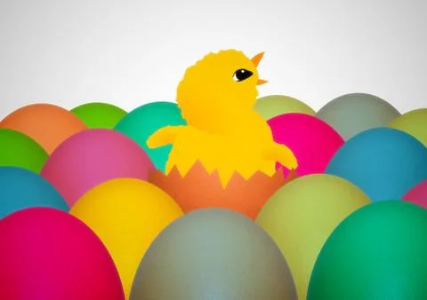 Easter chick Stock Illustration