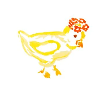 Easter chick isolated Stock Illustration