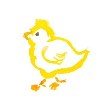 Easter chick isolated Stock Illustration