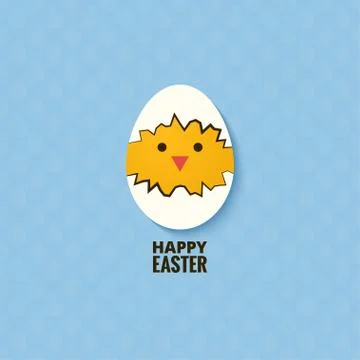 Easter chicken egg concept background Stock Illustration