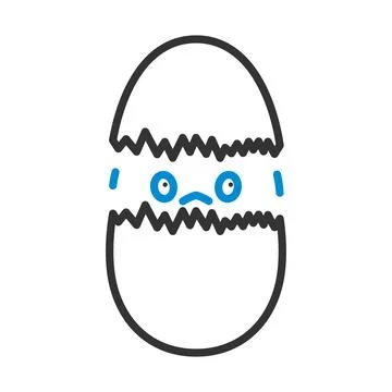 Easter Chicken In Egg Icon Stock Illustration