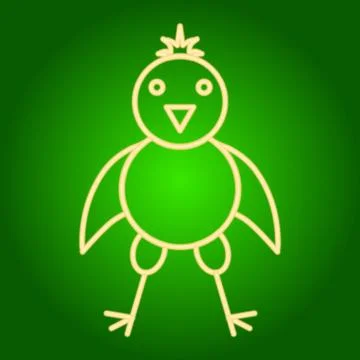 Easter chicken icon . Stock Illustration