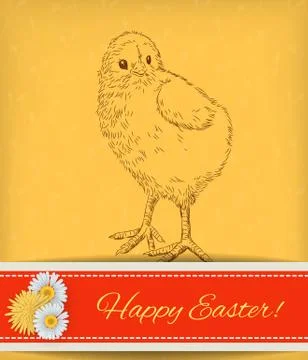Easter chicken Stock Illustration