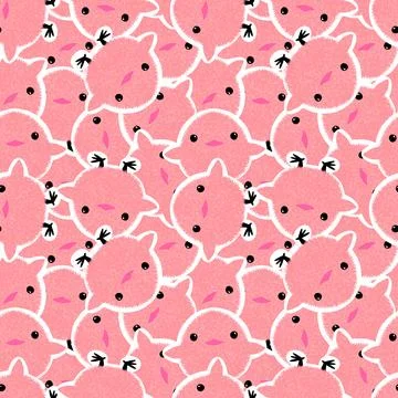 Easter chicken seamless birds pattern for wrapping paper and fabrics Stock Illustration