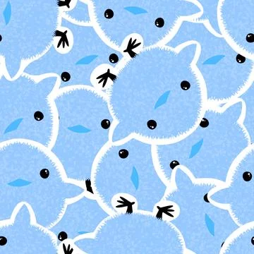 Easter chicken seamless birds pattern for wrapping paper and fabrics Stock Illustration