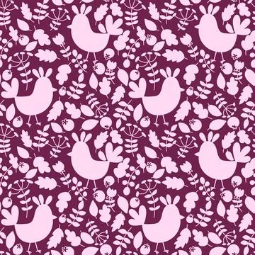 Easter chicken seamless birds pattern for wrapping paper and fabrics Stock Illustration