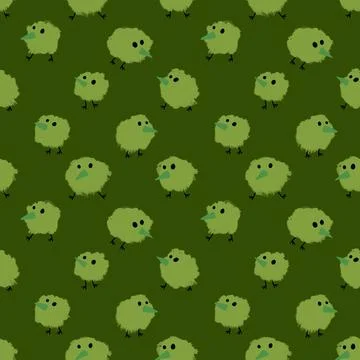 Easter chicken seamless birds pattern for wrapping paper and fabrics Stock Illustration