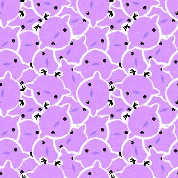 Easter chicken seamless birds pattern for wrapping paper and fabrics Stock Illustration