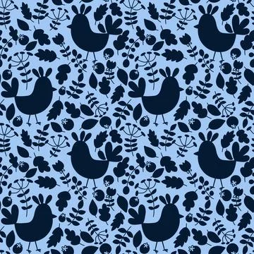 Easter chicken seamless birds pattern for wrapping paper and fabrics Illustrazione stock