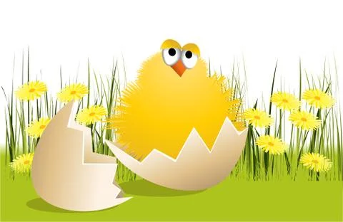 Easter chickens Stock Illustration