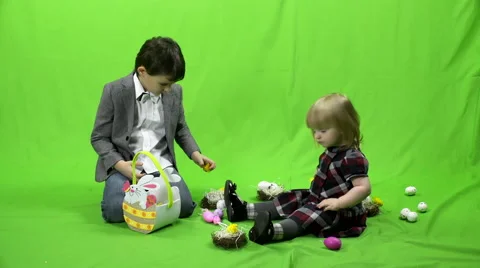 Easter, children, green screen, 4k, ProRes, 4.2.2 Stock-Footage 62348252
