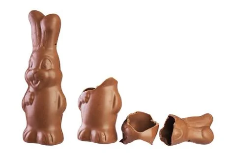 Easter chocolate bunny Stockfoto's
