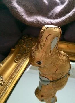 Easter chocolate bunny Foto stock