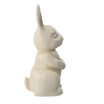 Easter chocolate bunny, side view on white background Stock Illustration