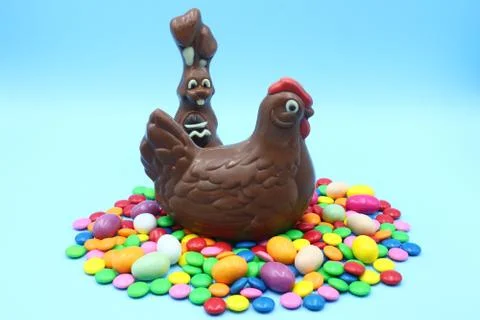 Easter Chocolate Composition Stock Photos