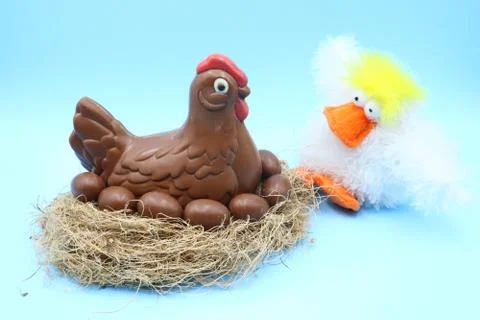 Easter Chocolate Composition Stock Photos