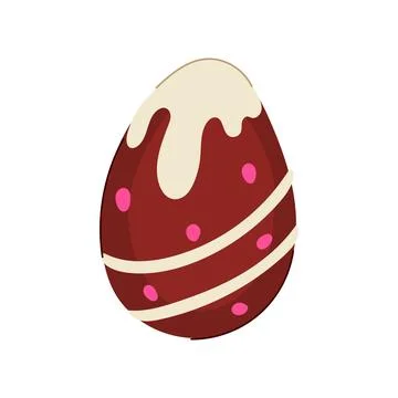 Easter chocolate egg cartoon vector illustration イラスト素材