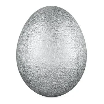 Easter Chocolate Egg with foil, 3D rendering Stock Illustration