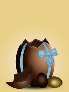 Easter chocolate egg Stock Illustration