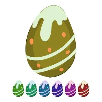 Easter chocolate egg vector cartoon graphic Stock Illustration