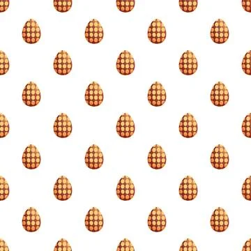 Easter chocolate eggs seamless pattern background Stock Illustration