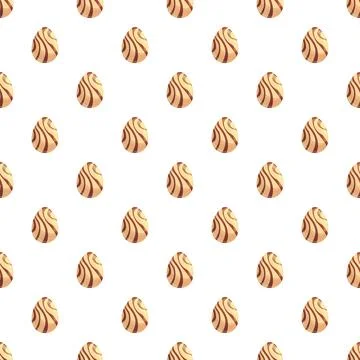 Easter chocolate eggs seamless pattern background 스톡 일러스트