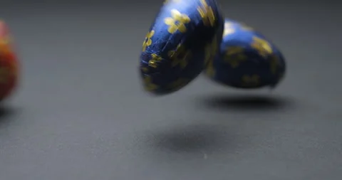 Easter chocolate eggs studio slowmotion 4K Stock Footage 150069950