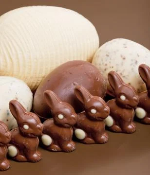 Easter chocolate Stock Photos