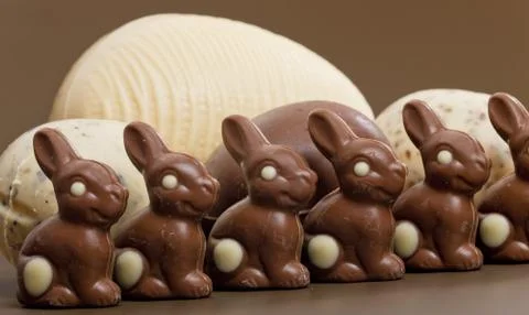 Easter chocolate 스톡 사진