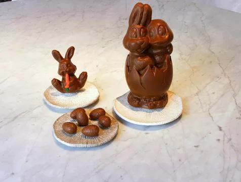 Easter chocolates Stock Photos