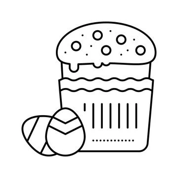 Easter christianity line icon vector illustration Stock Illustration