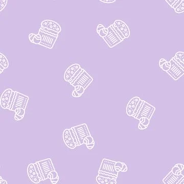 Easter christianity line seamless pattern 스톡 일러스트