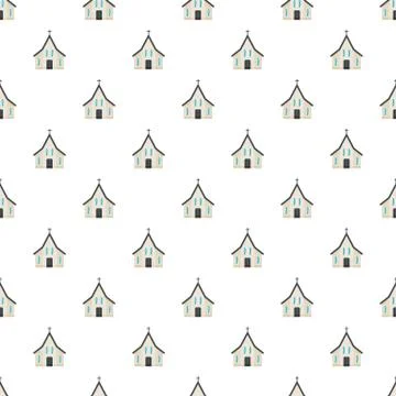 Easter church pattern seamless Stock Illustration