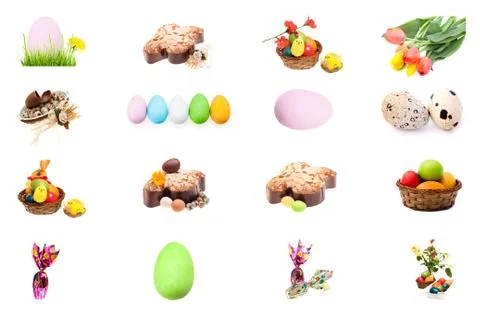 Easter collage over white Фото
