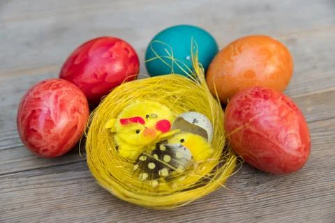 Easter Color Egg Stock Photos