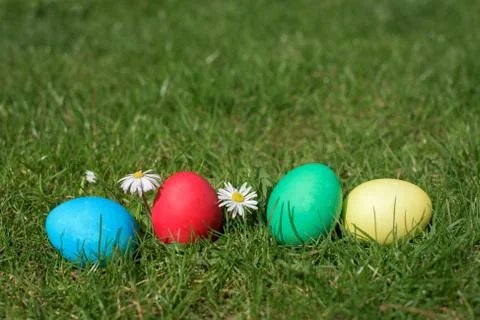 Easter color eggs Stock Photos