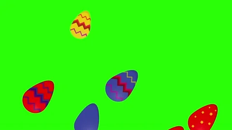 Easter colored eggs animation , chroma key, graphic source Stockbeeldmateriaal 149097699
