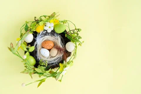 Easter colored eggs Stock Photos